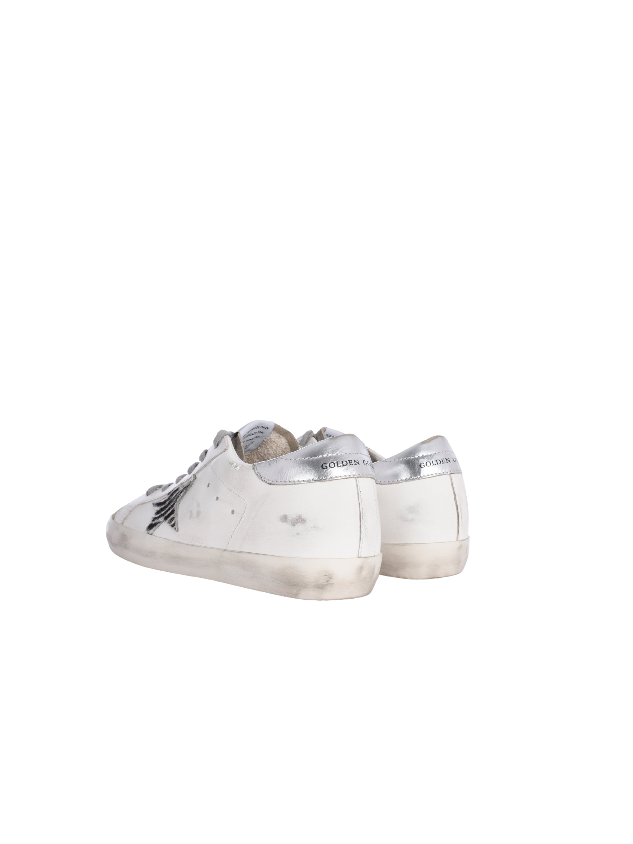 SUPER-STAR LEATHER UPPER SUEDE TOE ZEBRA HORSY STAR LAMINATED HEEL