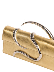 Gold Aura Baguette Clutch