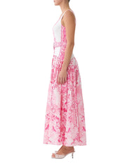 Jersey tank dress with contrast skirt