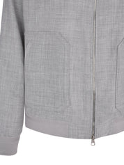 Wool silk linen bomber