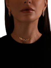 Sara necklace in sterling silver & 18k gold vermeil & rhodium