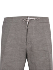 Linen short pants double pleats