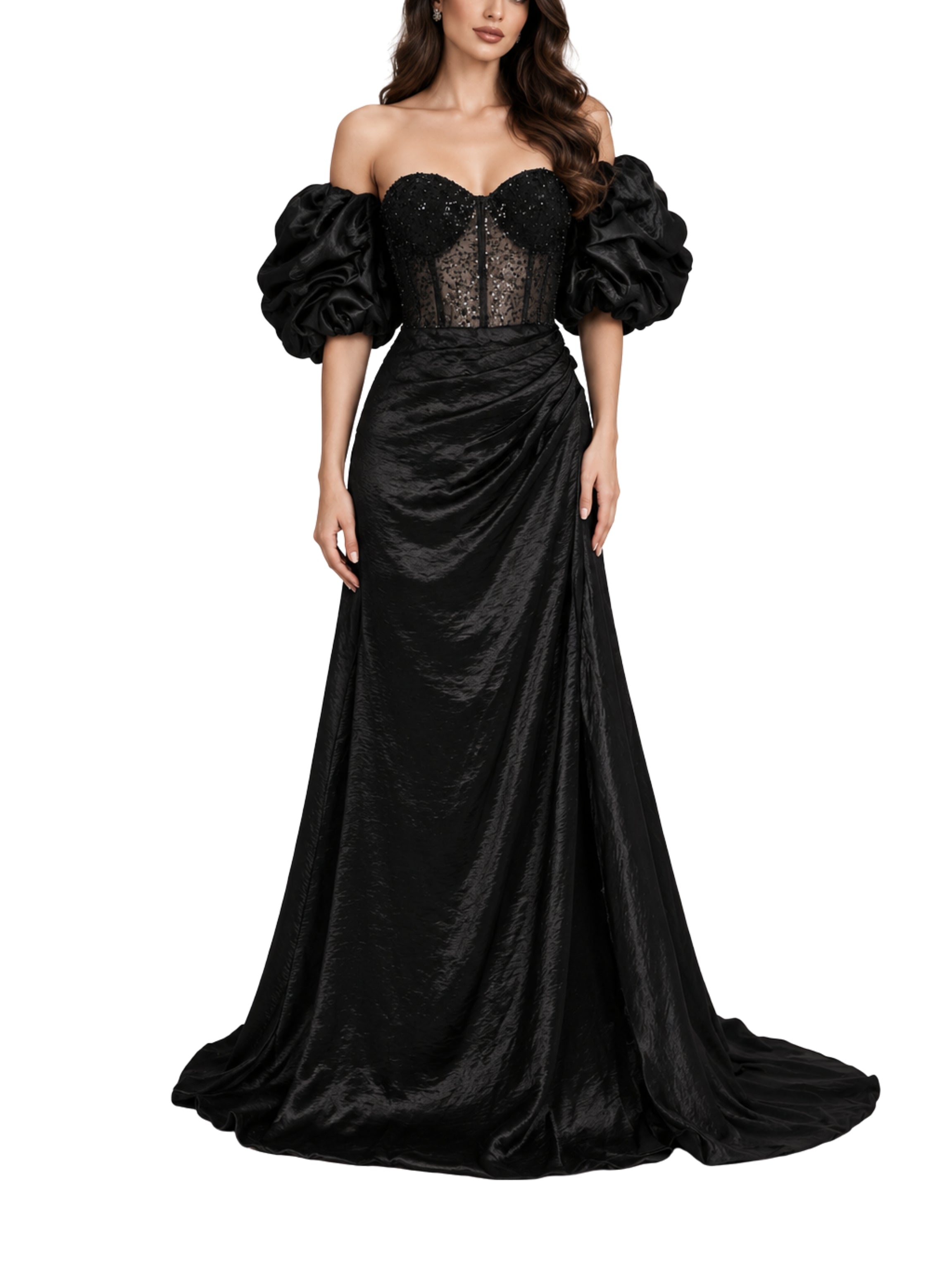 Satin-Crystal Dress