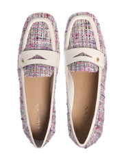 Loafer nappa & tweed off w & multic