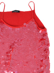 MOHAIR MERINO WOOL TANK TOP WITH SEQUIN FRONT