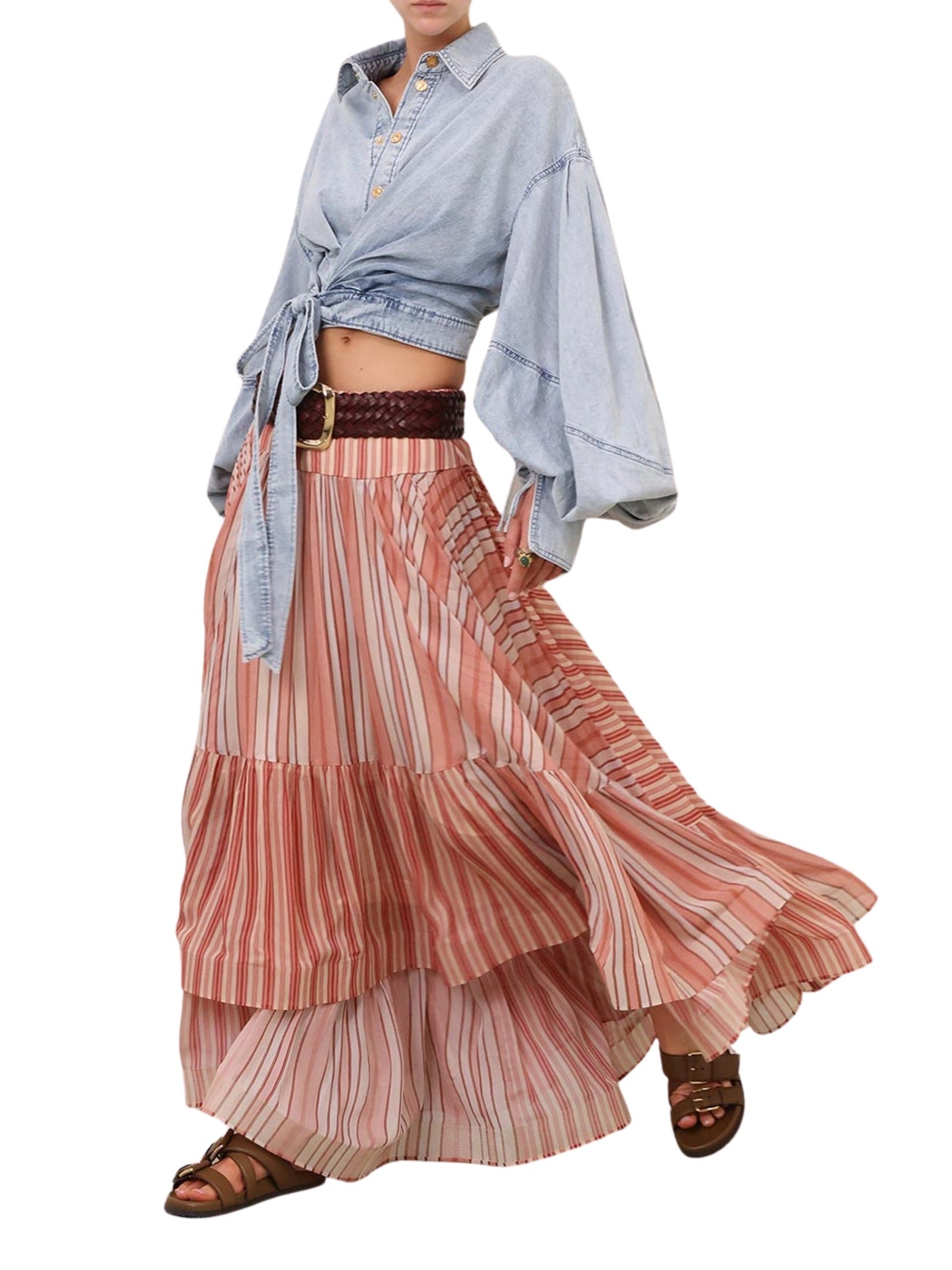 Rebellion bohemian midi skirt
