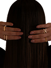 The x ring in sterling silver & 18k gold vermeil