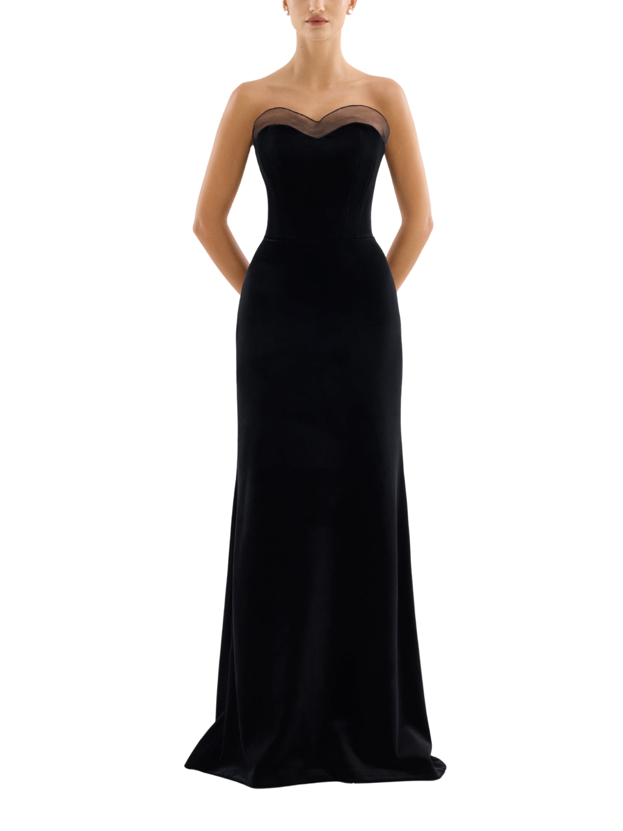 Maxi dress with cape