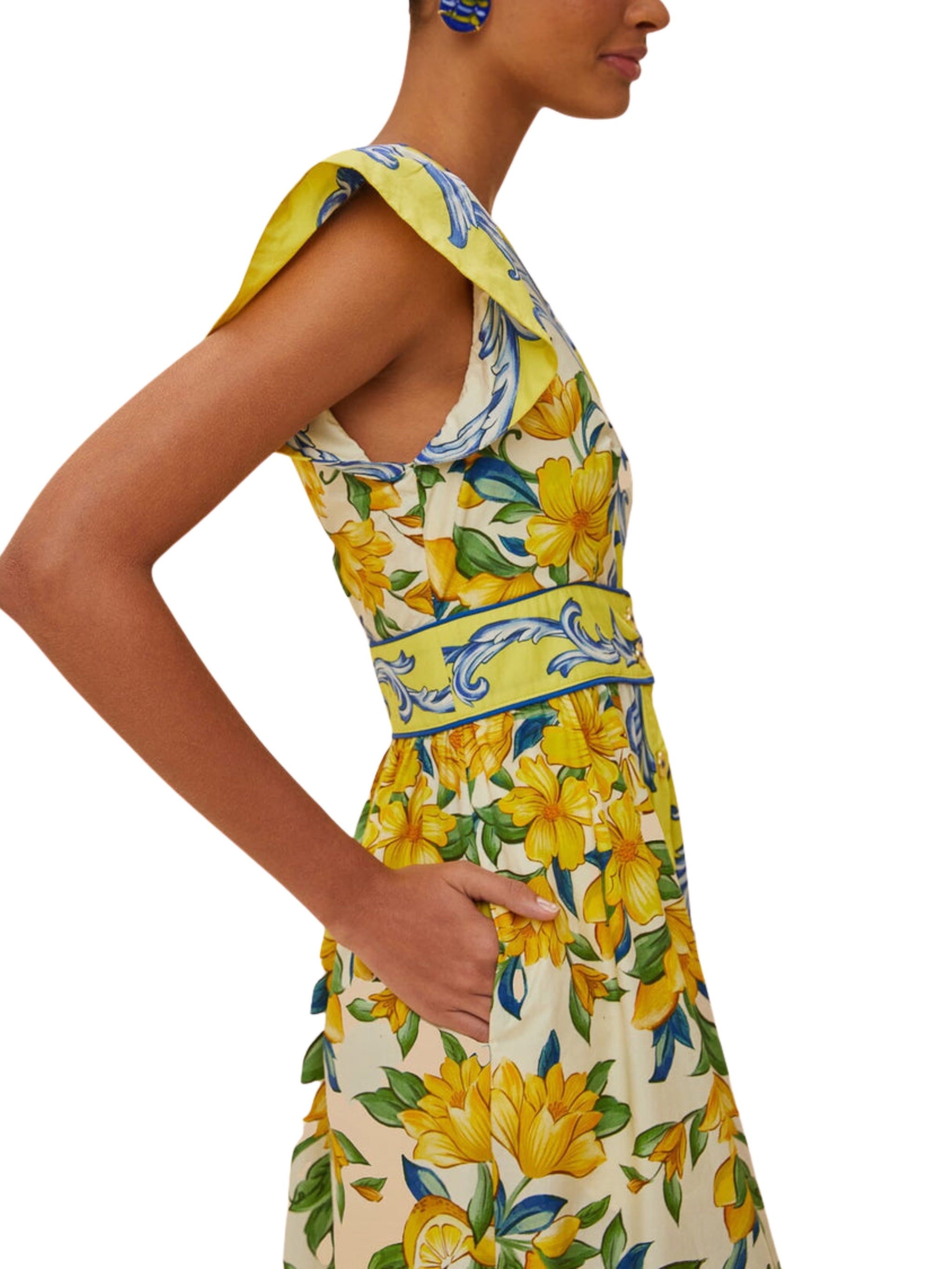 SICILY SCARF OFF-WHITE MAXI DRESS