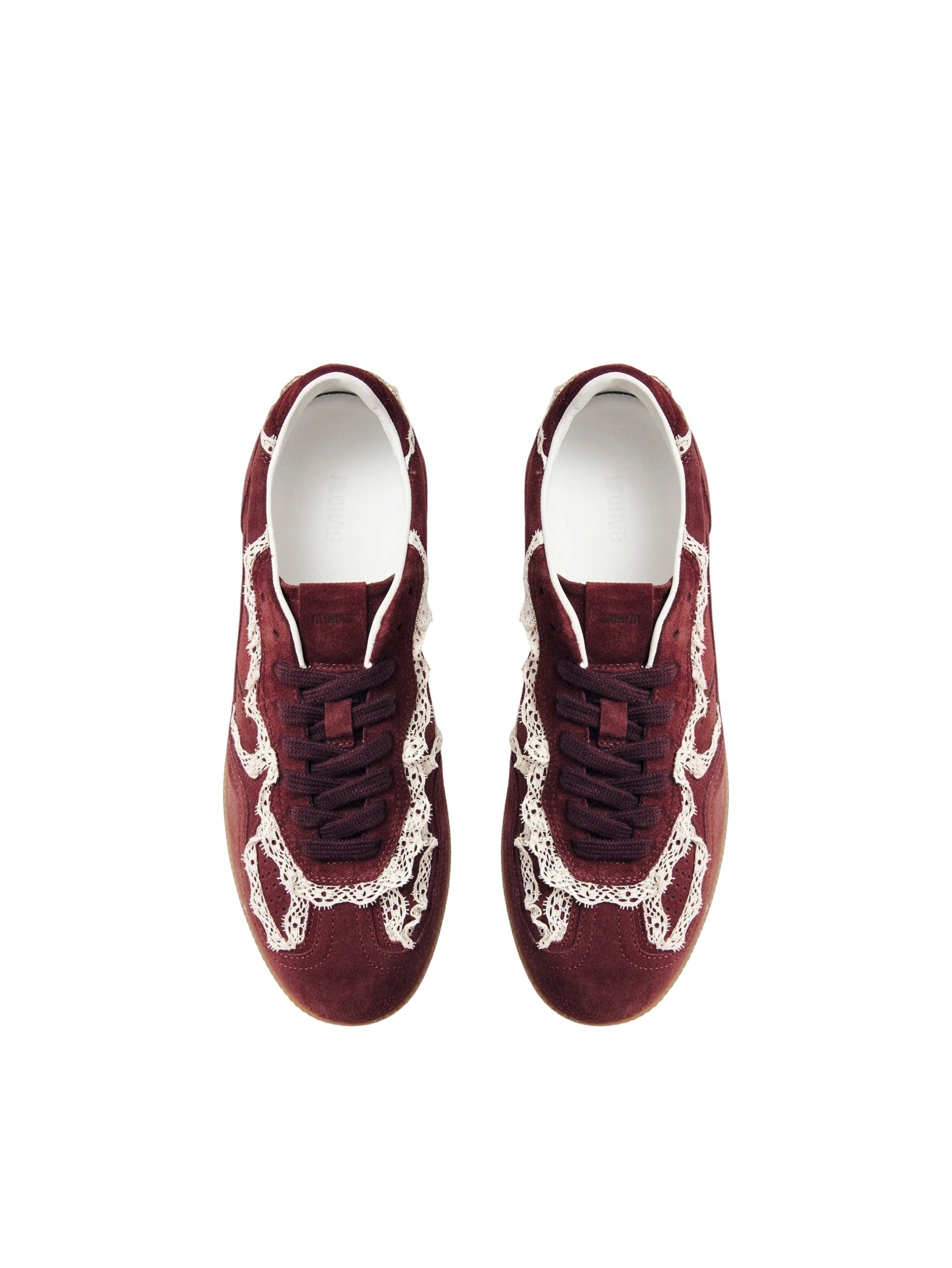 Tb.490 crochet burgundy leather sneakers
