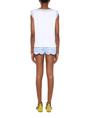 T-shirt with metallic details