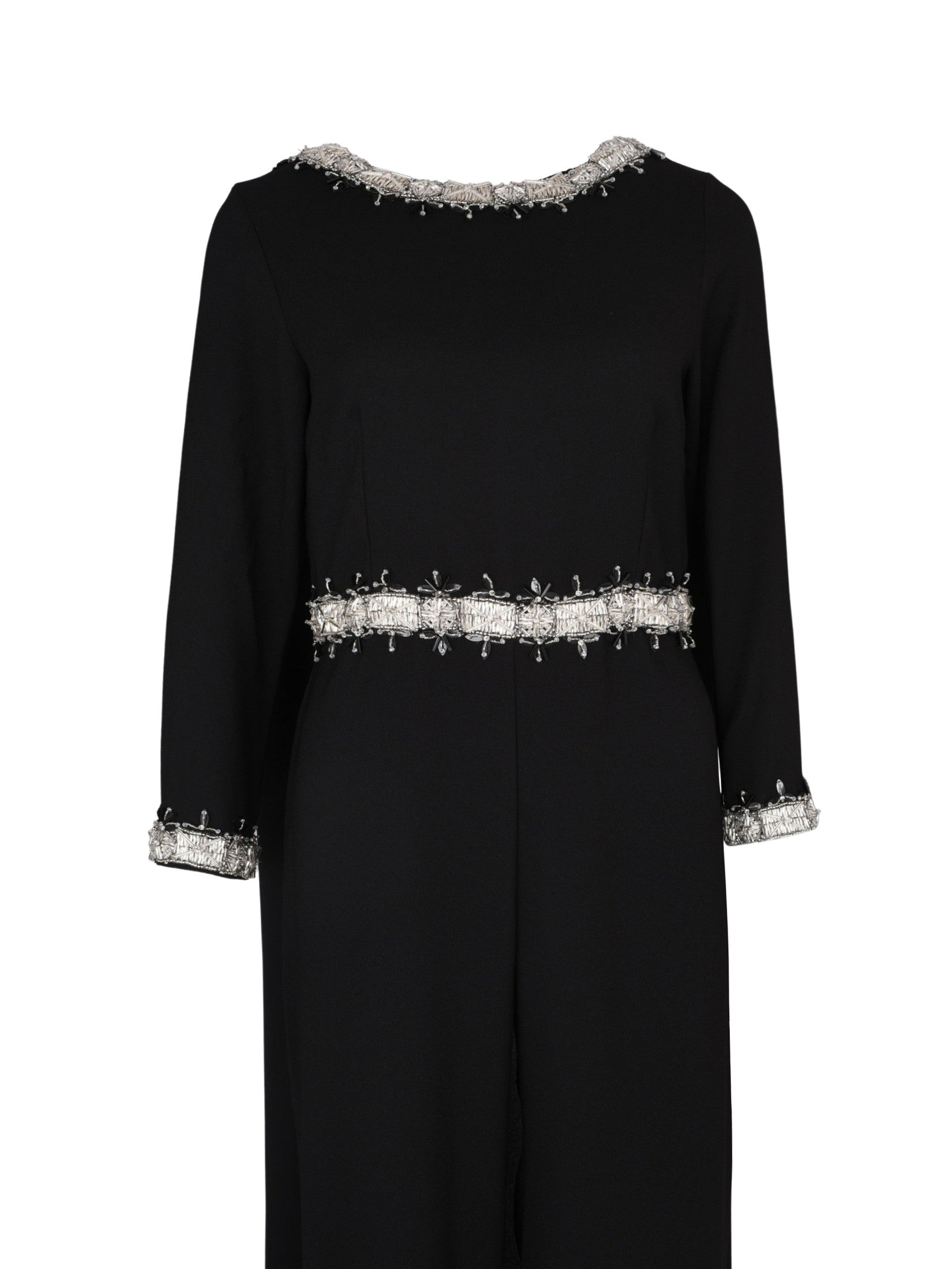Hand embroiderd  -long sleeve jump suite-waist cut jump suit cape