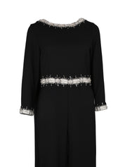 Hand embroiderd  -long sleeve jump suite-waist cut jump suit cape
