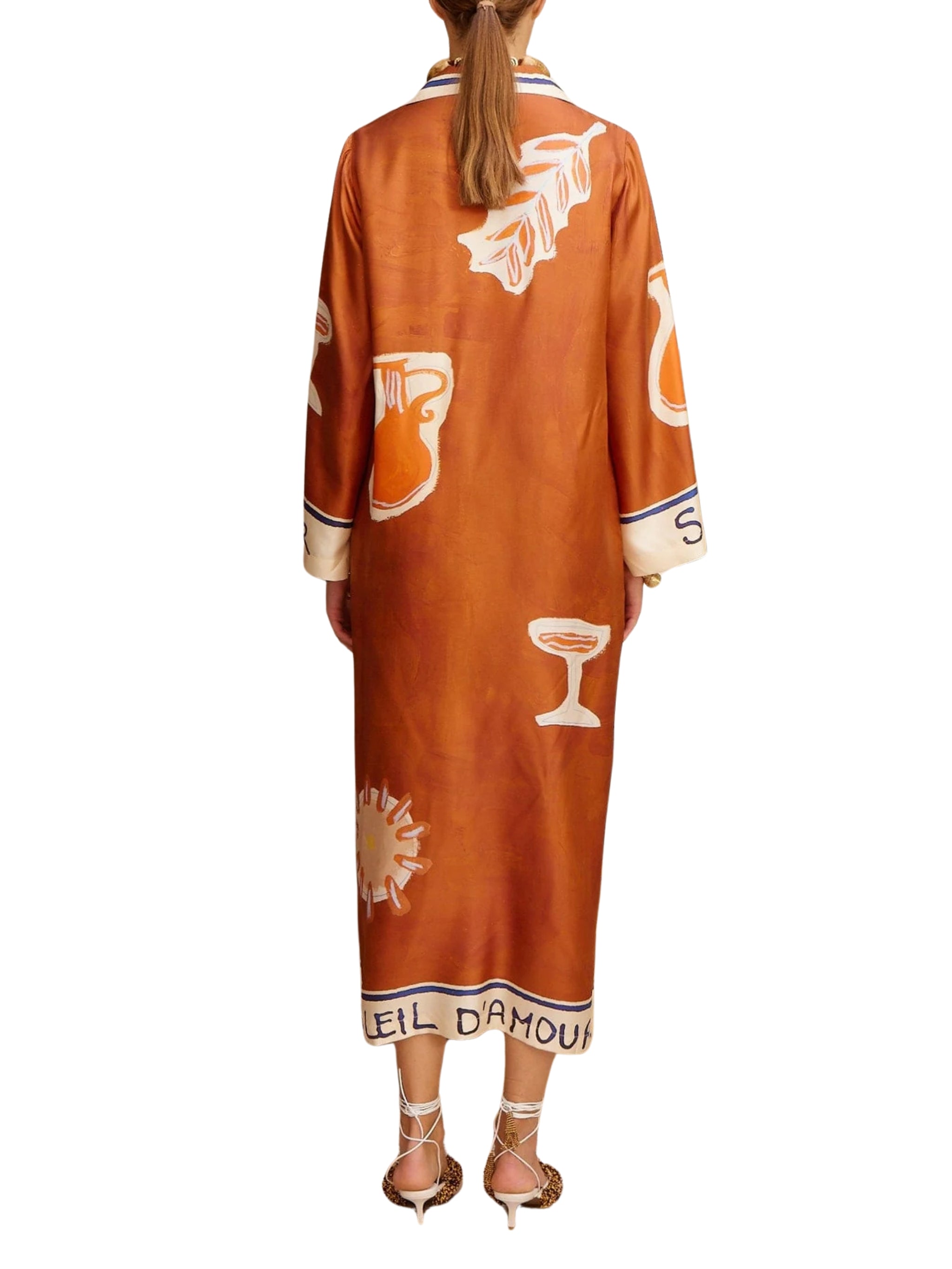 Soleil d'amour silk shirtdress