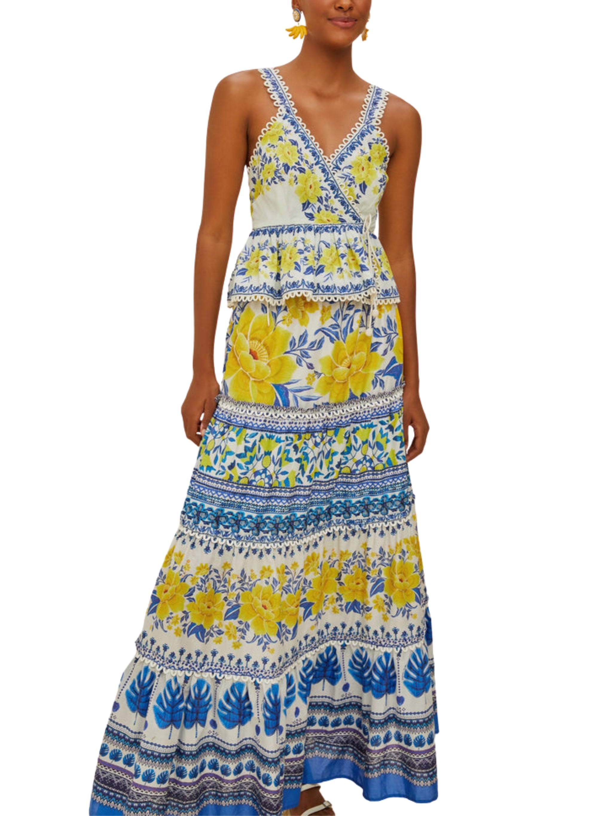 ZULI OFF-WHITE LOW RISE MAXI SKIRT