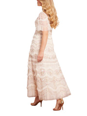 Marina ruffle ankle gown