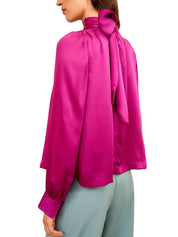 Ornament tie neck blouse