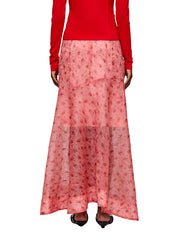 Shibori organza fluid skirt
