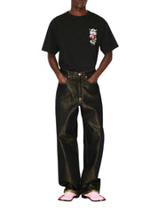 'kenzo wild tiger' embroidered oversized t-shirt in cotton