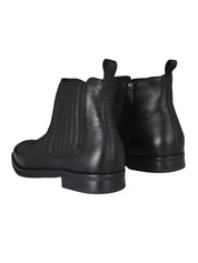 Ankle boot tumb.leat. black