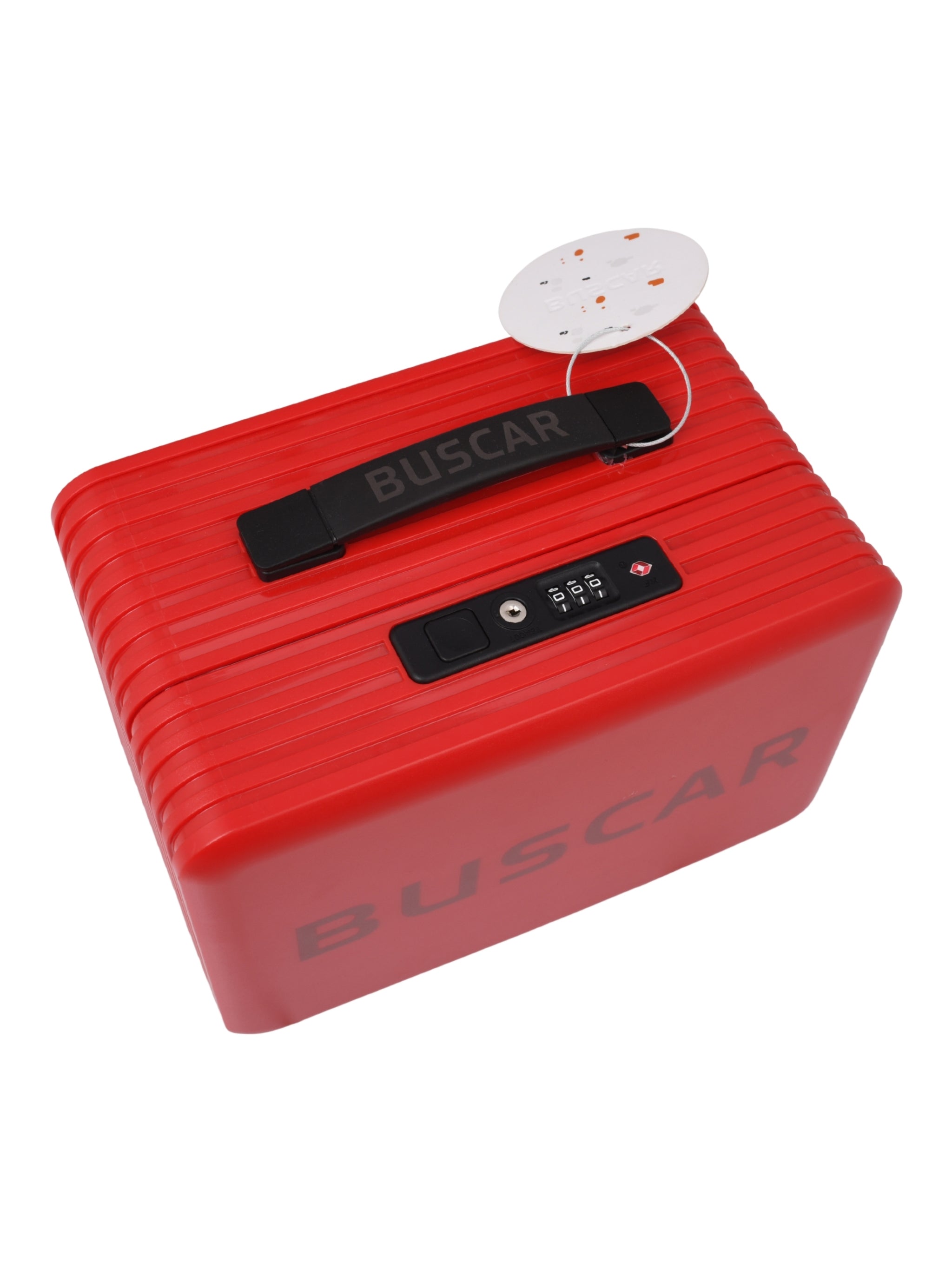 Buscar red hard case handbag