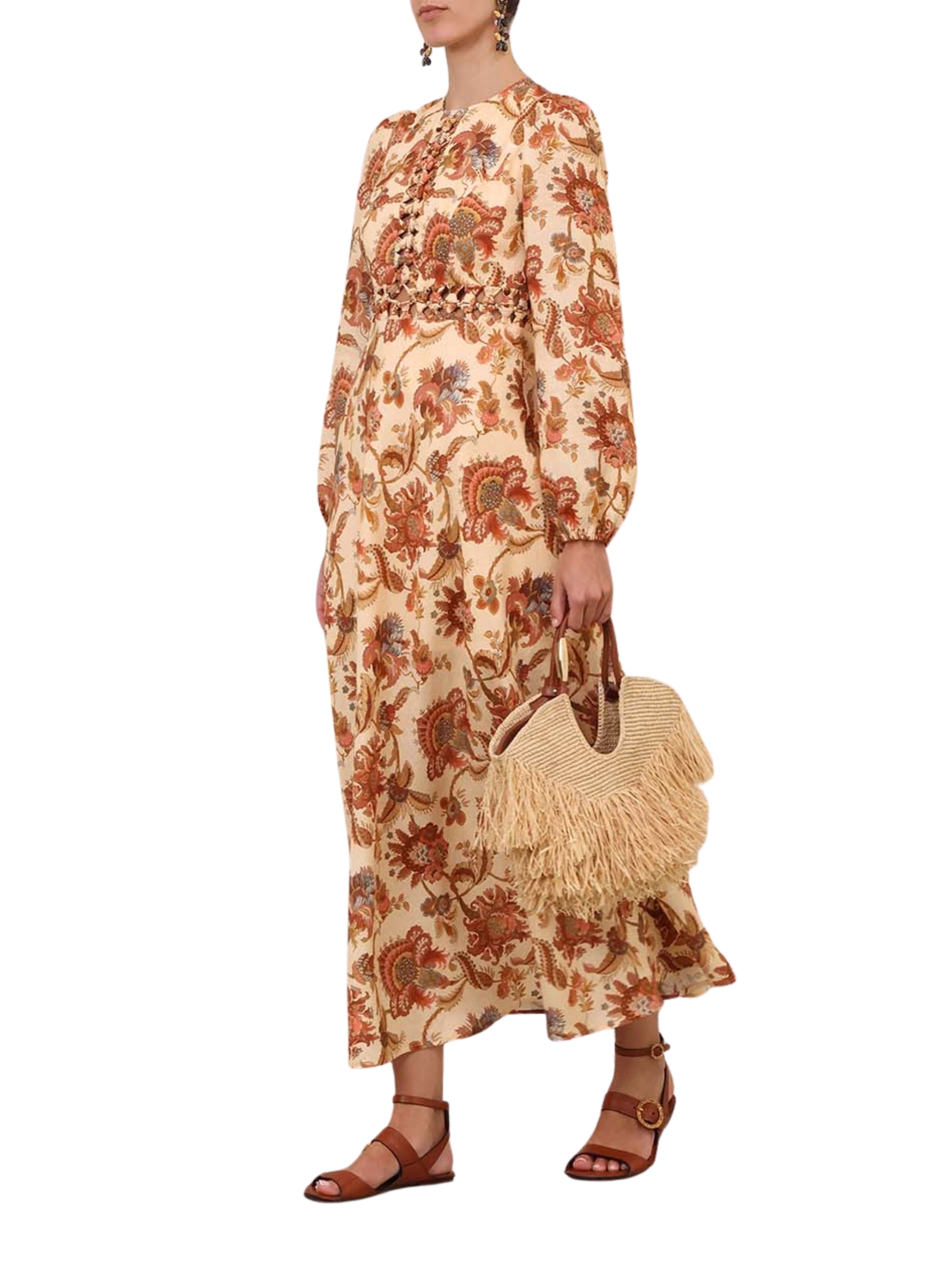 Aster long sleeve midi dress
