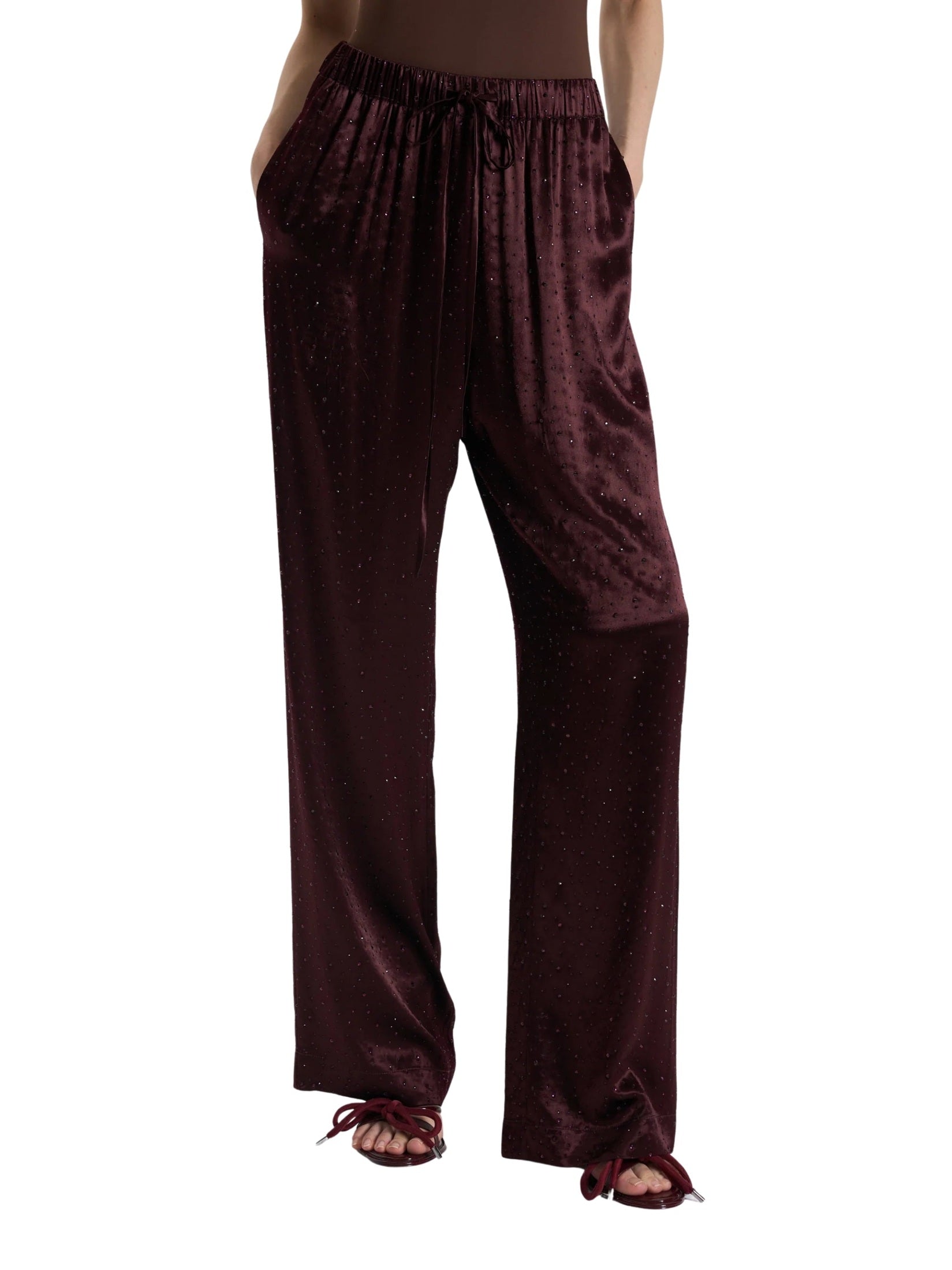 Glitter palazzo trousers