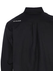 BLACK LINEN LONG SLEEVE SHIRT