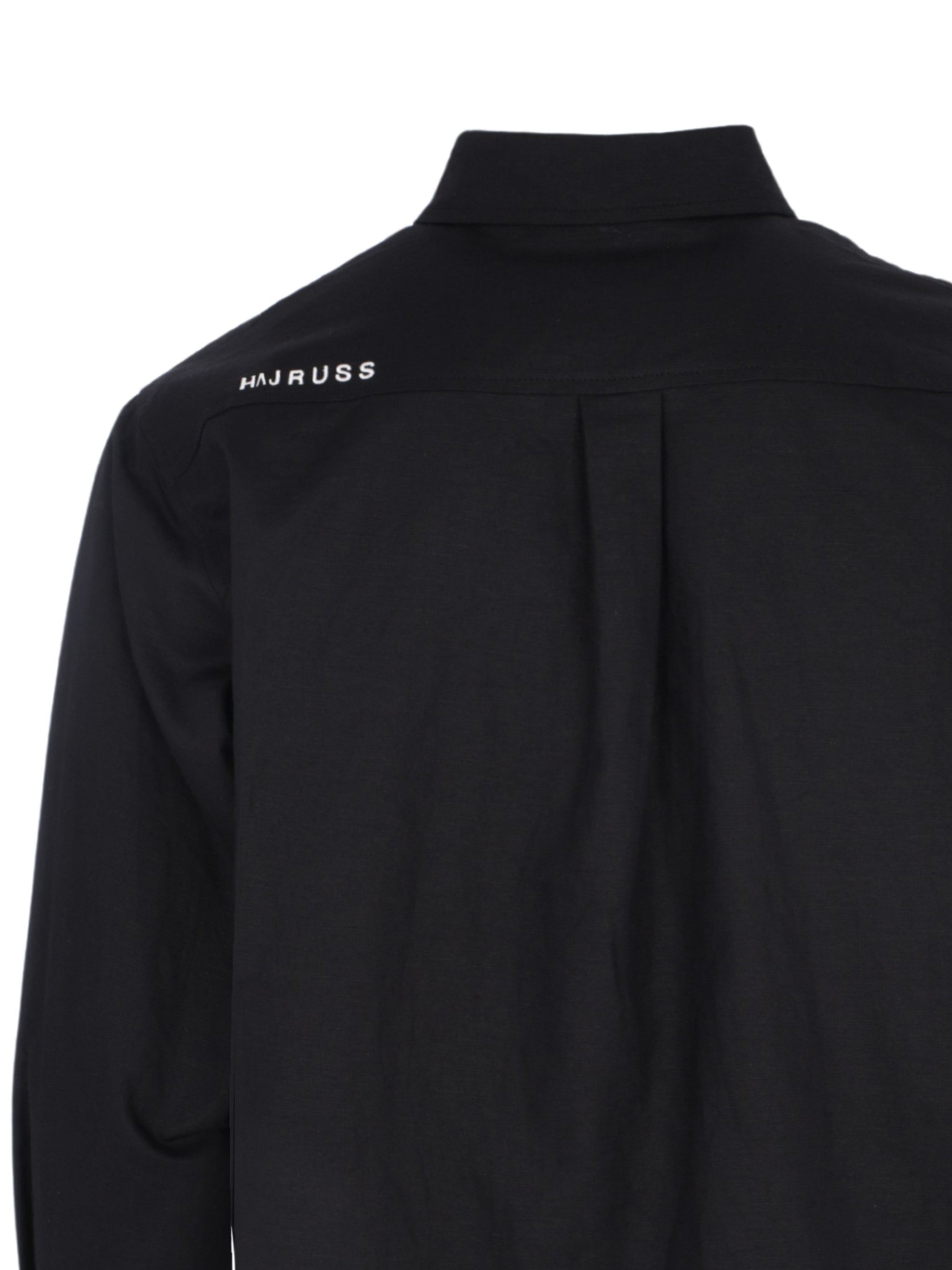BLACK LINEN LONG SLEEVE SHIRT