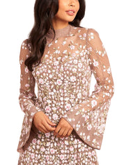 SYLVIA ROSE LONG SLEEVE ANKLE GOWN