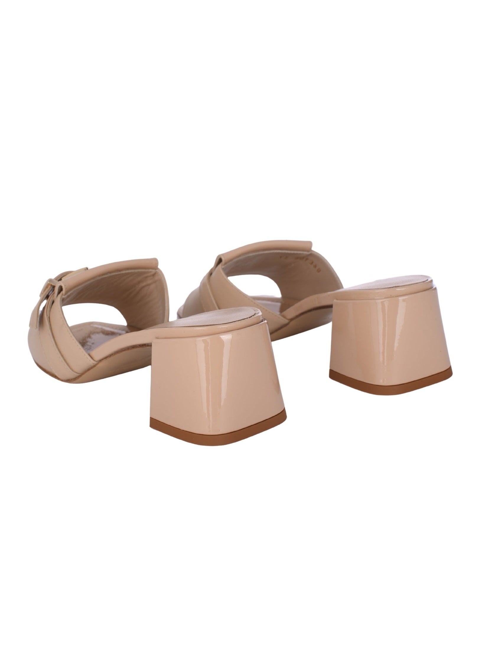 Mule calf & patent l nude