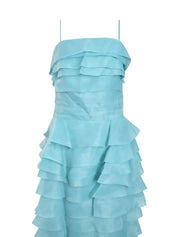 LAYERED ORGANZA LONG DRESS