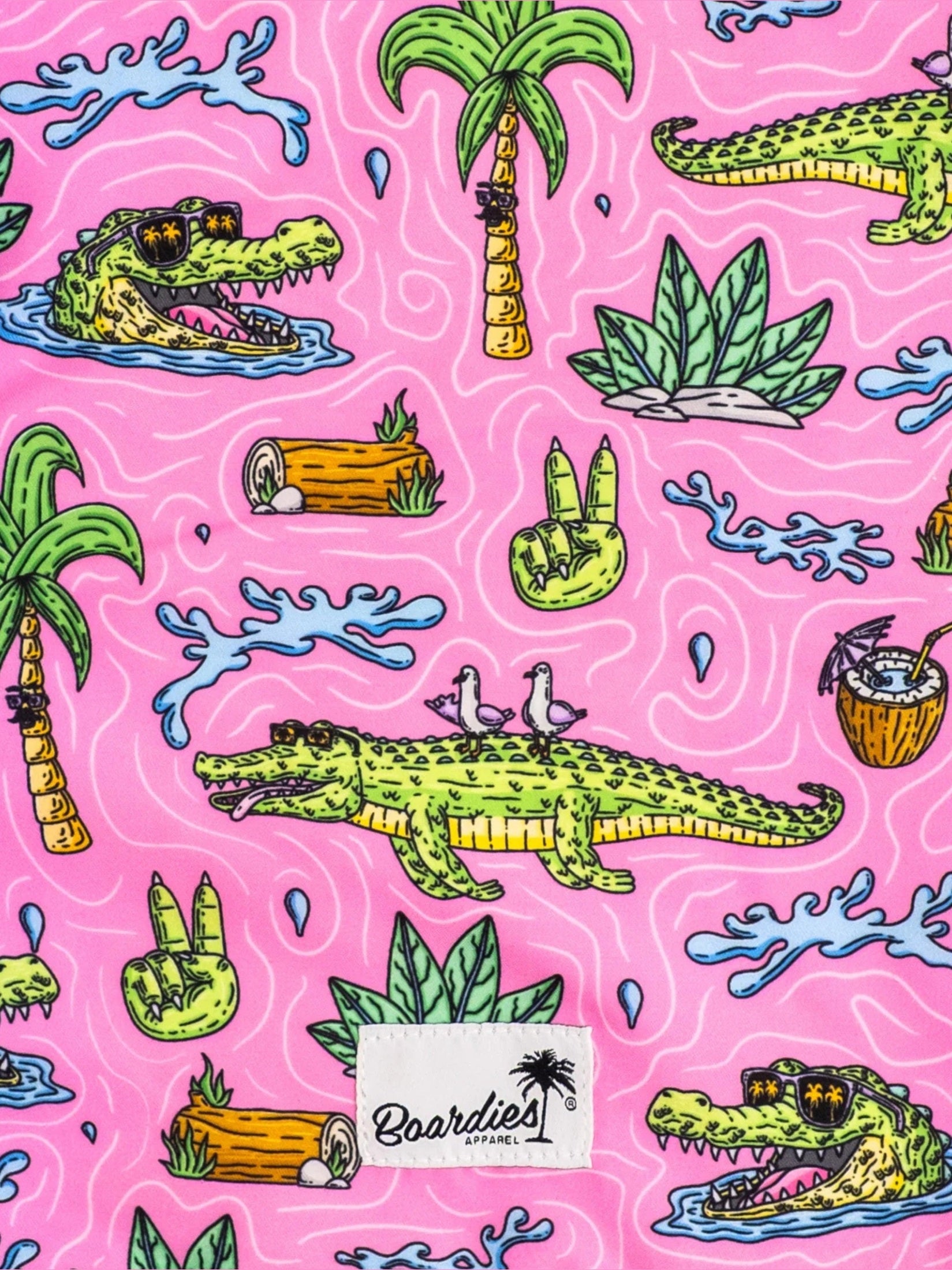 Boardies mulga crocs mid length swim shorts