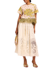 La scala tee (with feathers)