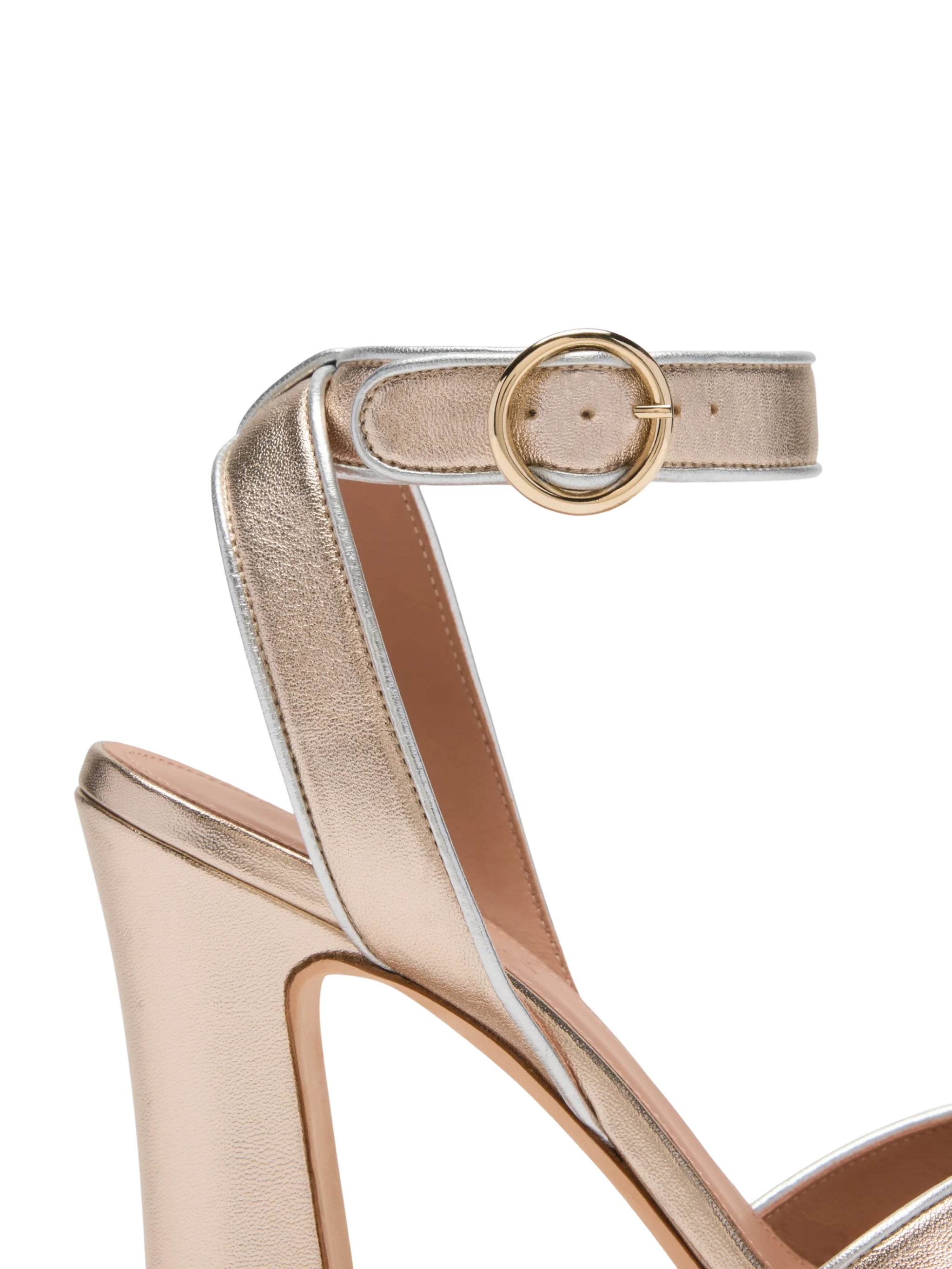 Rudi 125 champagne metallic leather platforms