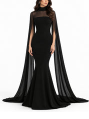 Chiffon & Scuba Maxi Dress
