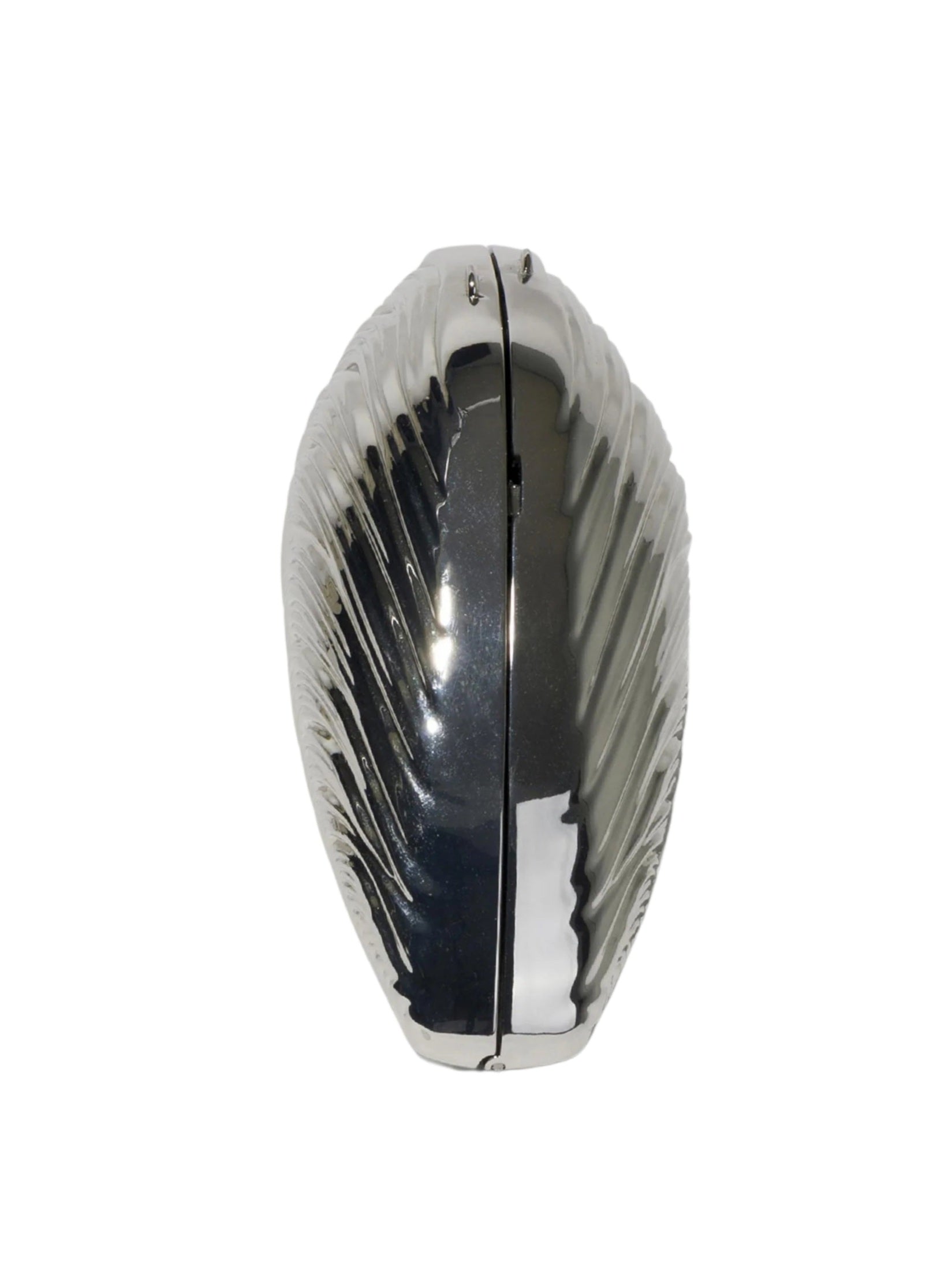 Bridget metal oyster shell clutch