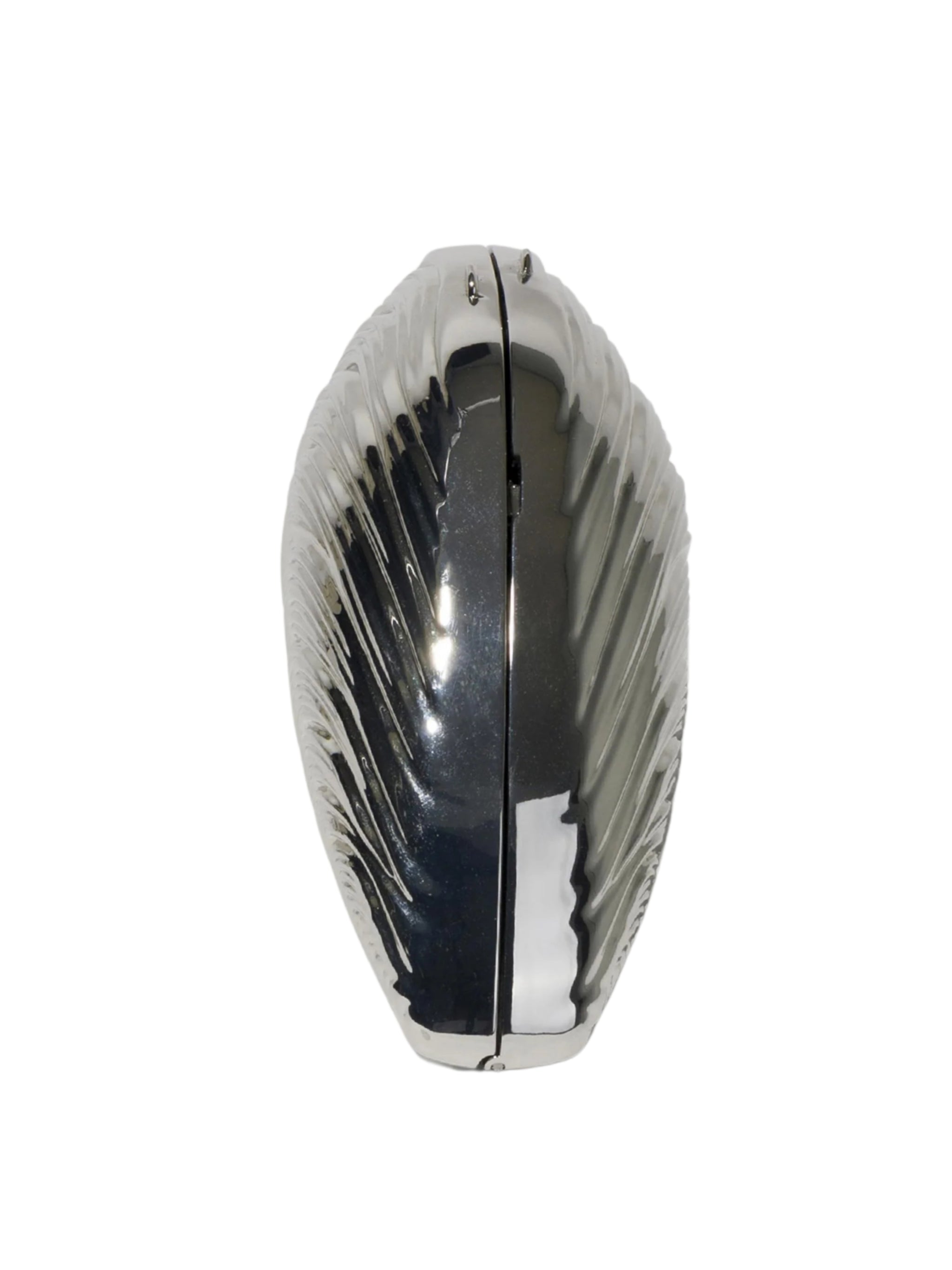 Bridget metal oyster shell clutch