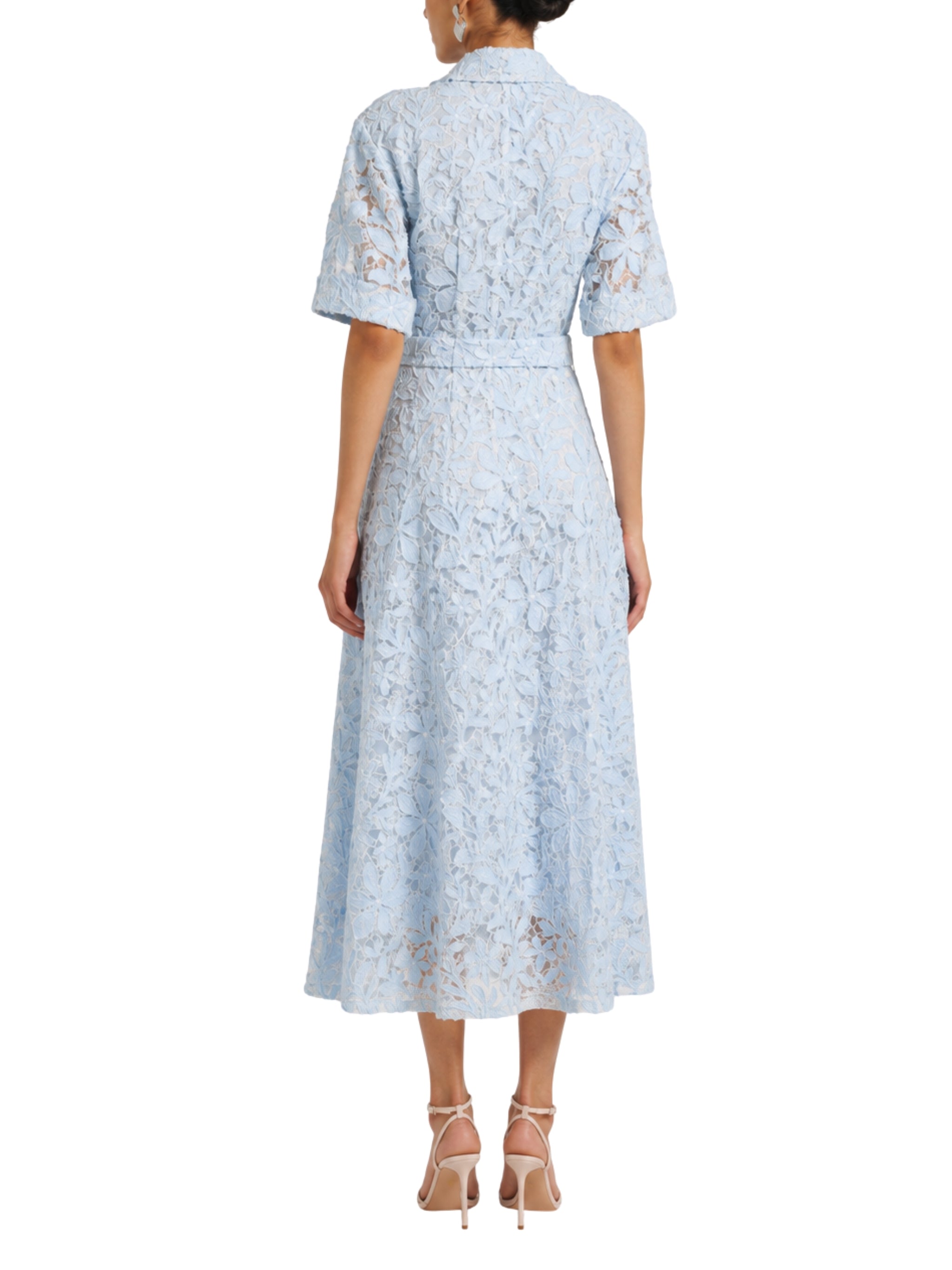 Deanna s/s belted midi dress