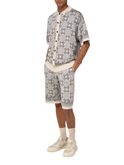 Ma quad check mesh knit short