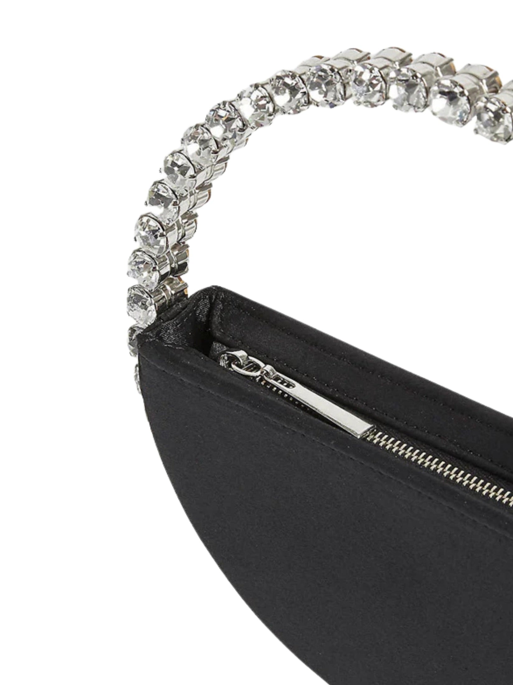 Eternity round stone-encrusted hotfix clutch
