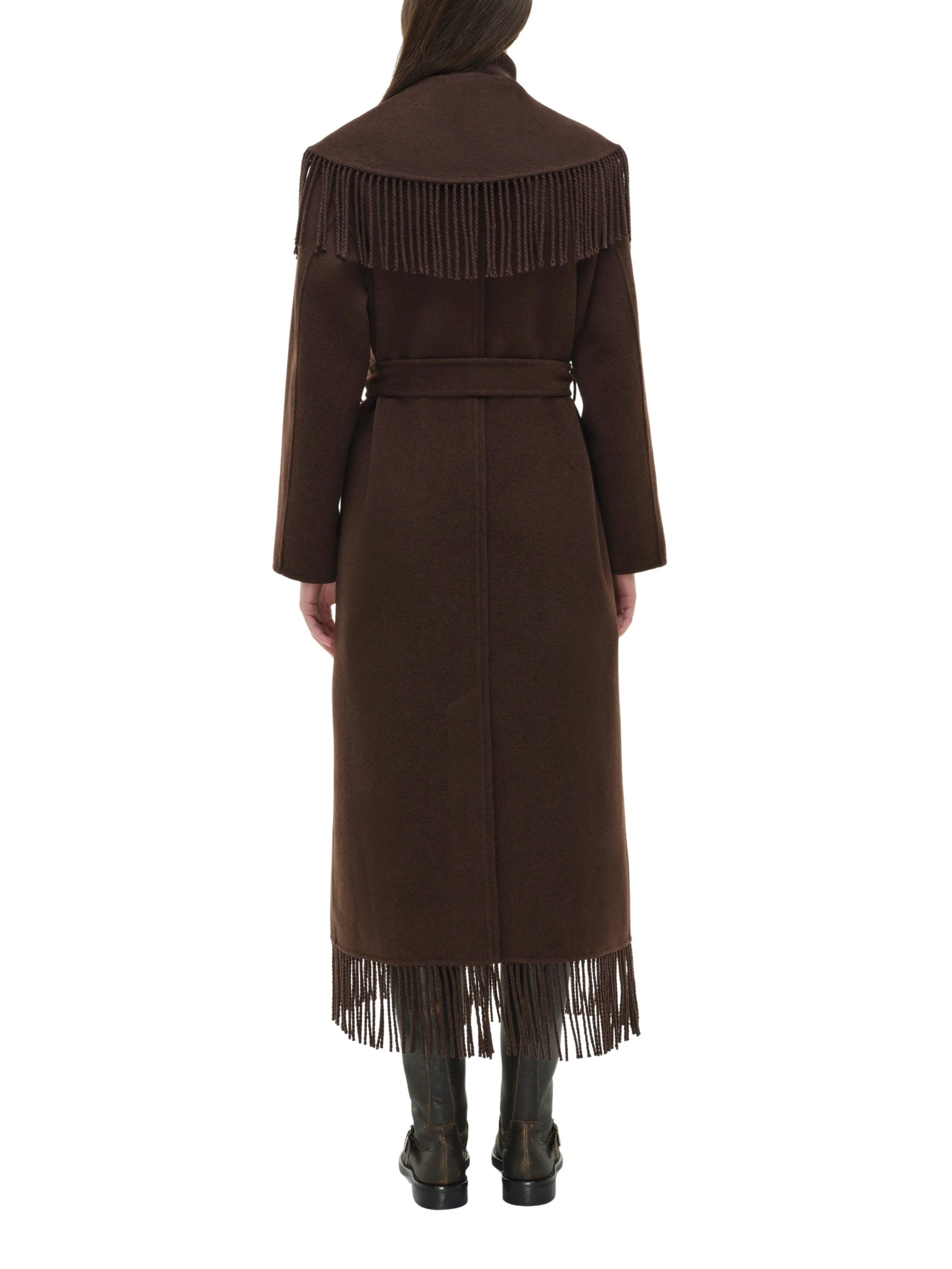 Carrie fringe robe coat
