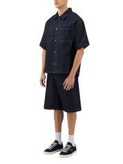 The stitched denim shirt