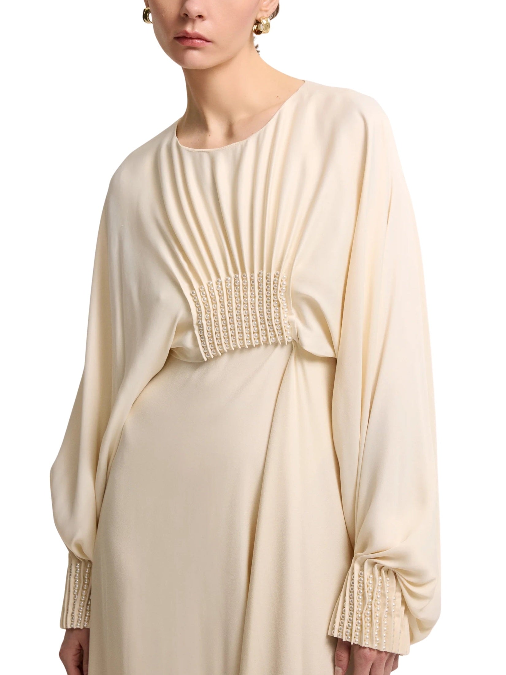 Pearl detailed long dress