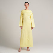 YELLOW LINEN DRESS