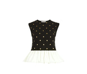 POLKA DOT PEPLUM TOP