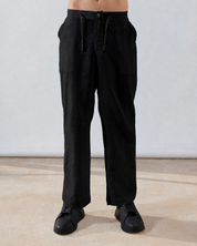 Black linen pant solmare