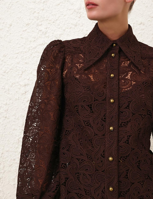 ILLUSTRATION LACE BLOUSE