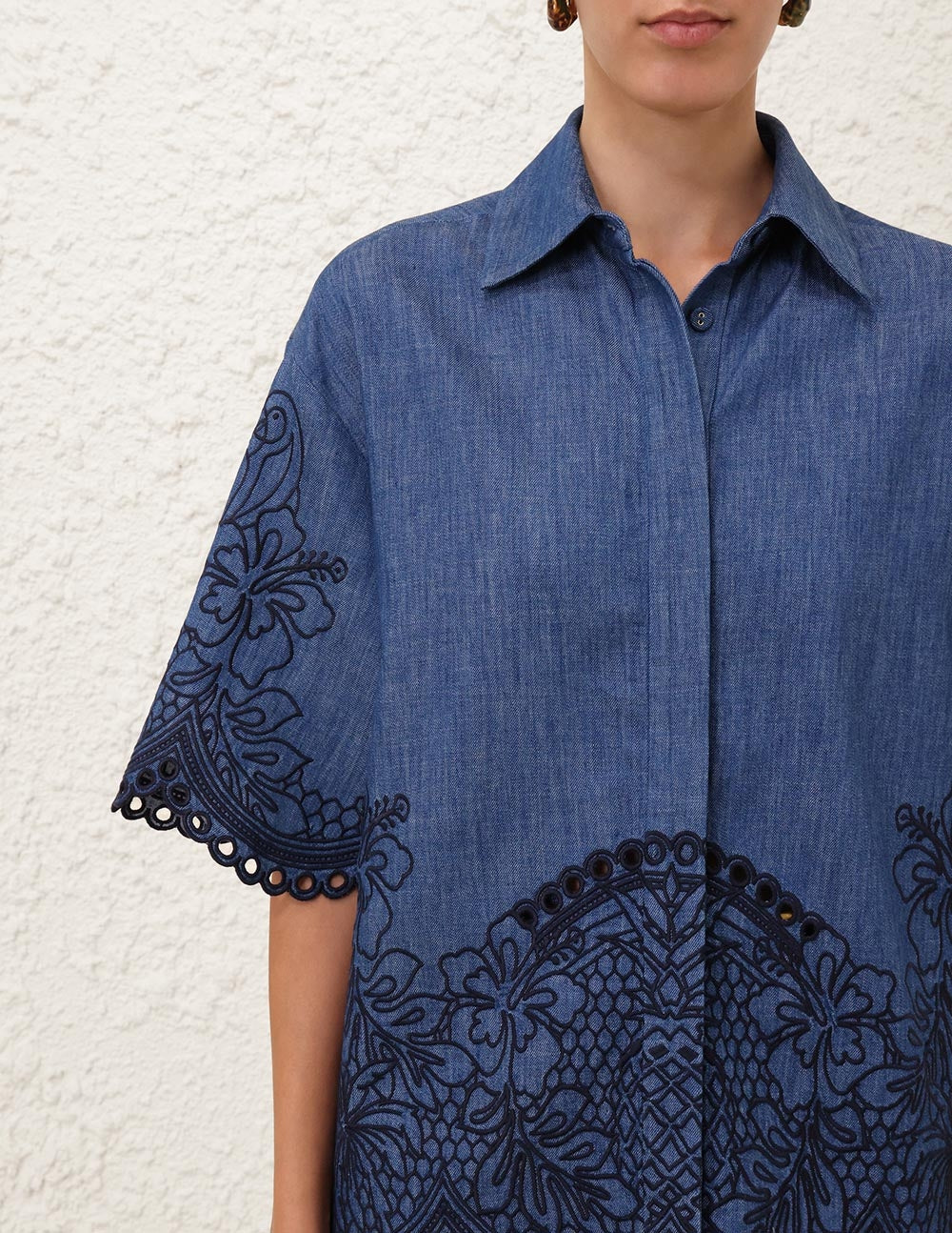 COCO EMBROIDERED DENIM SHIRT