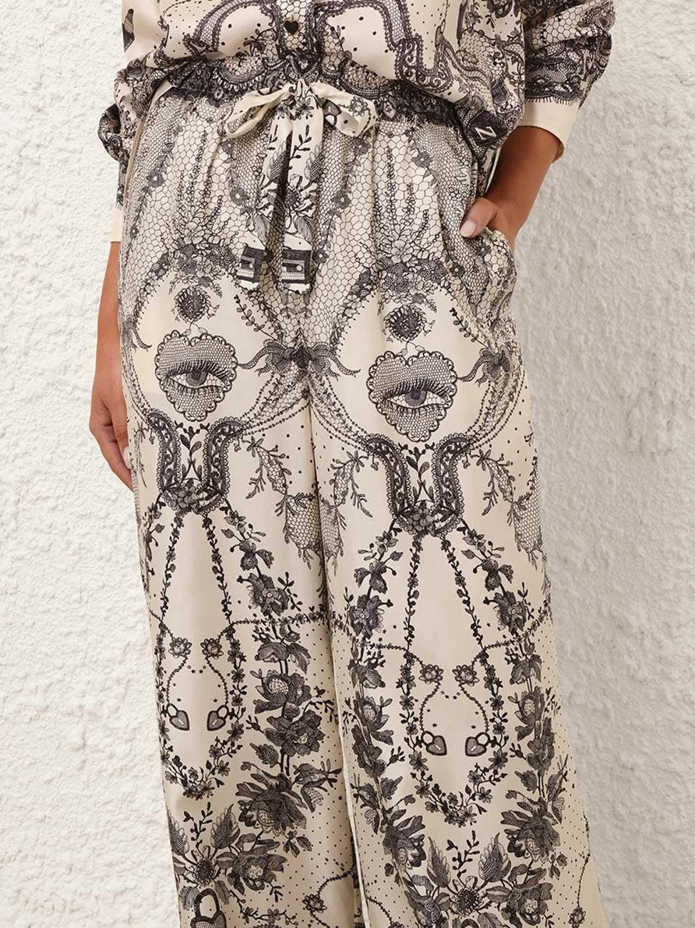 Crush draw waist pant